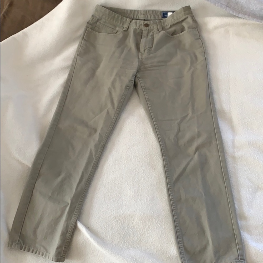 Vineyard Vines Slim Straight Green Khakis